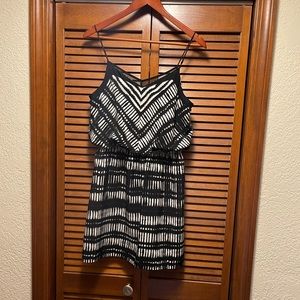 Express Black & White Sleeveless Dress